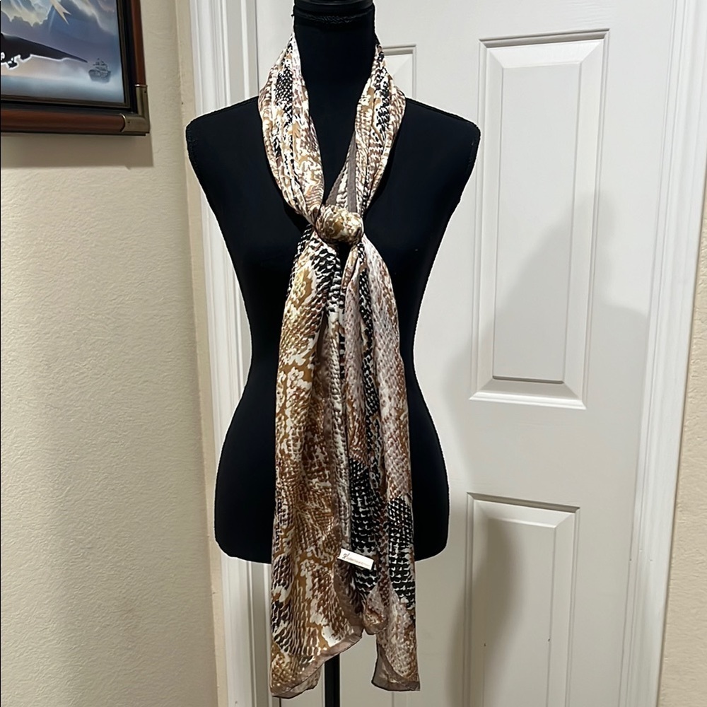 COLLECTION EIGHTEEN 18, ANIMAL(PYTHON) PRINT SCARF SIZE 71”X 24”